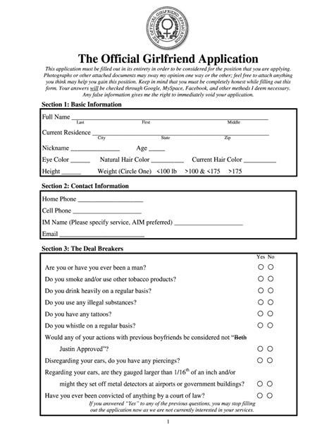 gf applications|2024 Official Girlfriend Application 